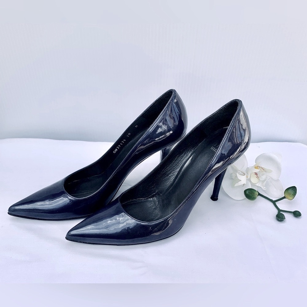 Stuart Weitzman pumps Navy Blue Patent Leather size 10M